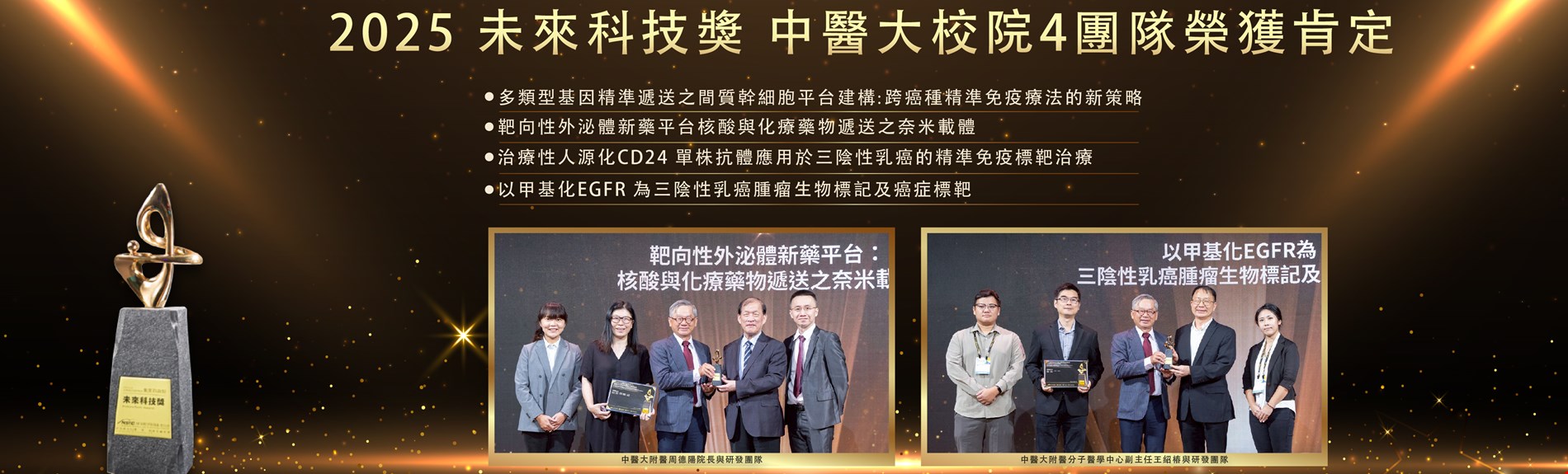 2025未來科技獎｜中醫大校院共4團隊榮獲肯定