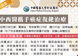 中西醫攜手癌症復健治療